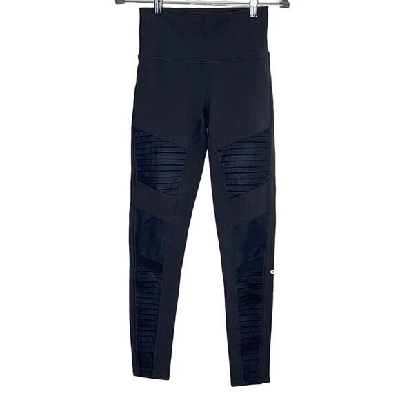 ALO‎ HIGH-WAIST MOTO LEGGING GREY SIZE M - Picture 1 of 5